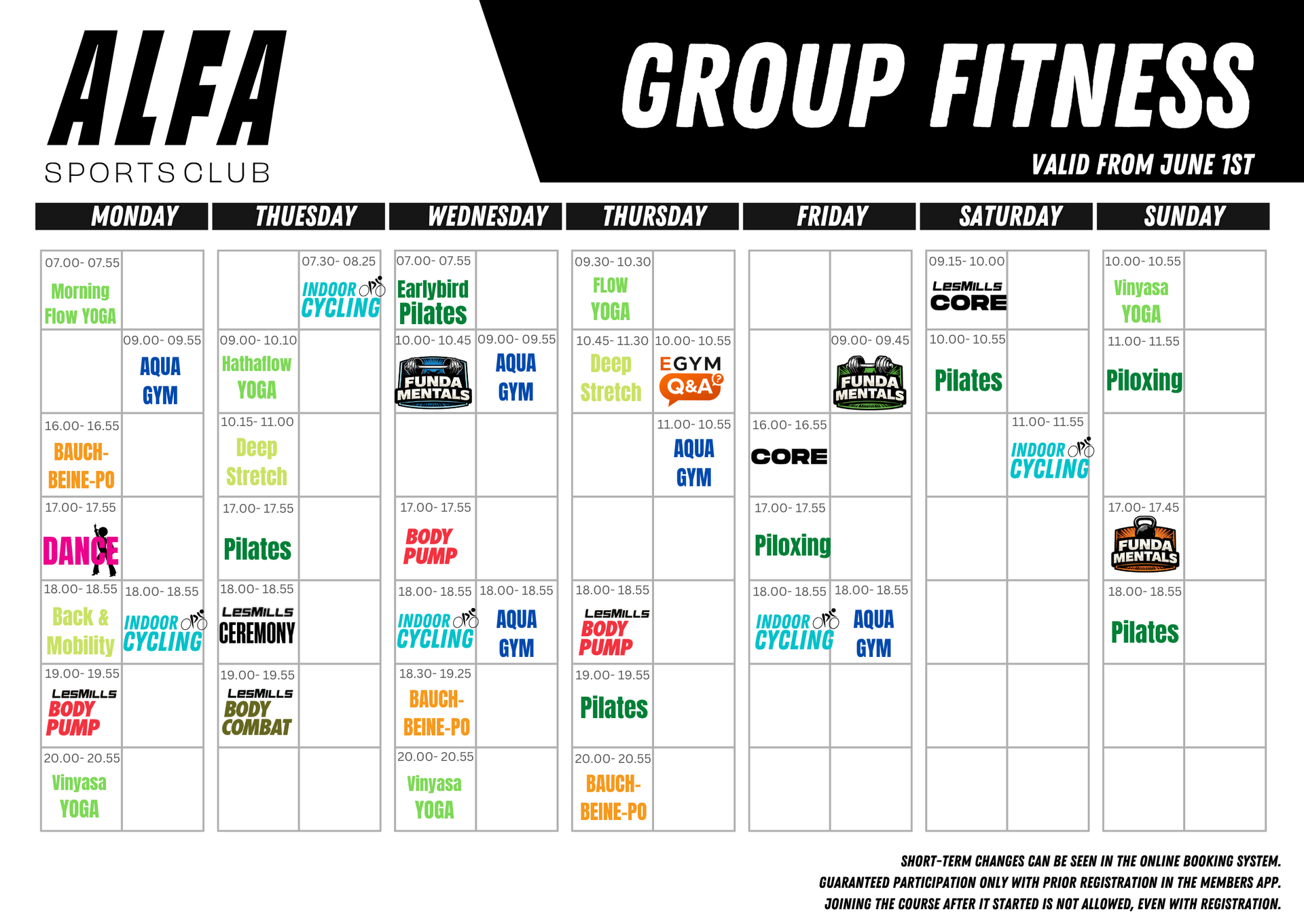 Groupcourses ALFA Sportsclub