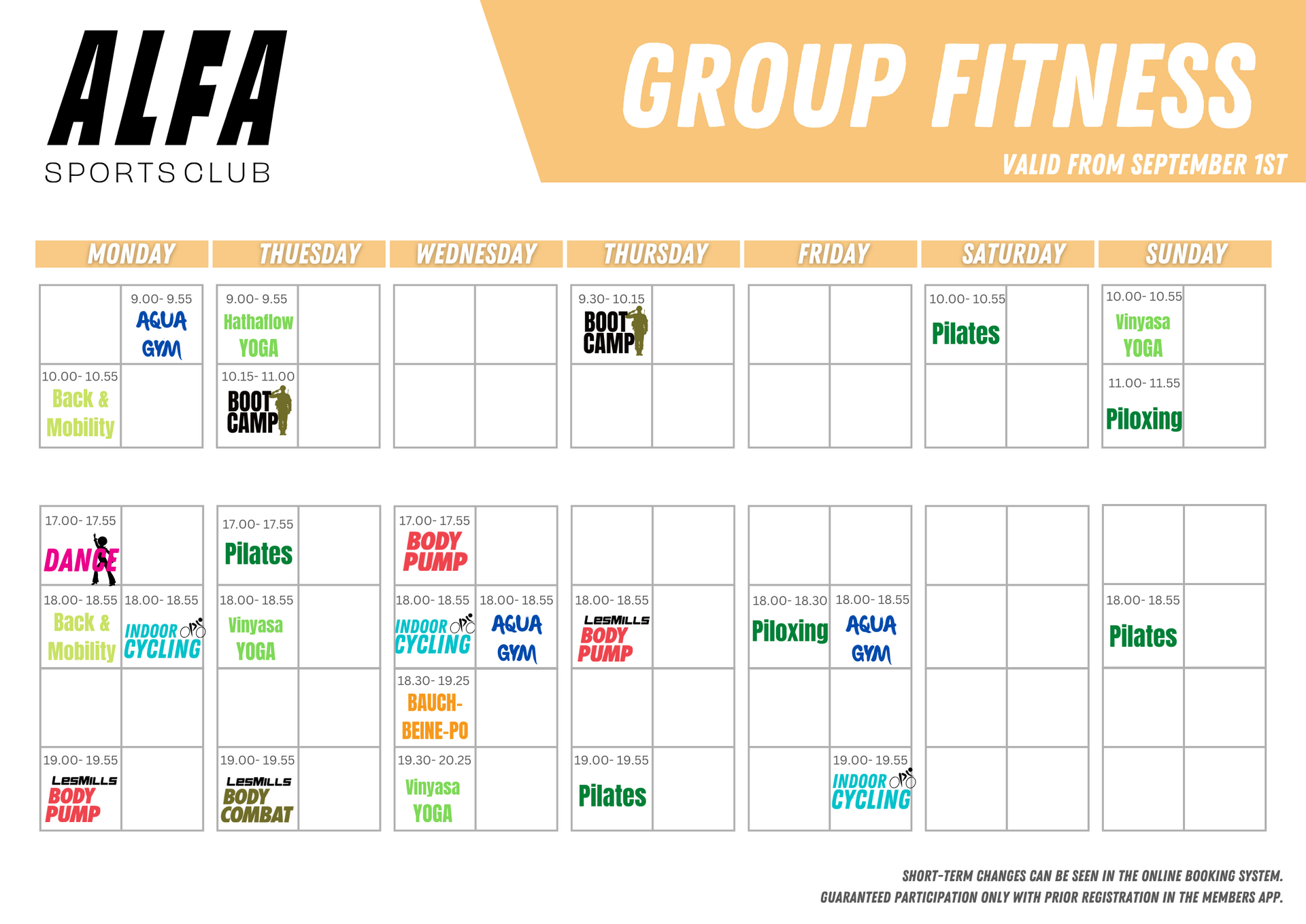 Groupcourses ALFA Sportsclub
