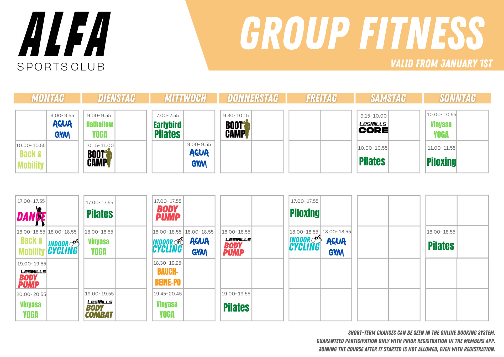 Groupcourses ALFA Sportsclub