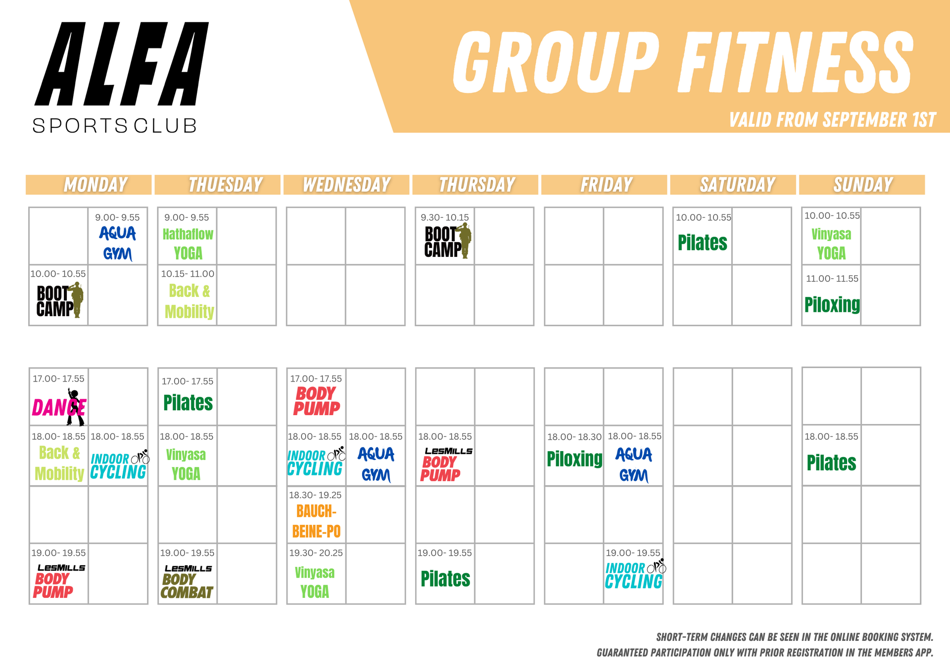 Groupcourses ALFA Sportsclub