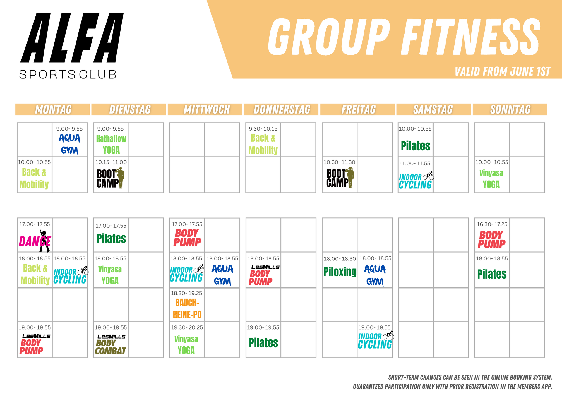 Groupcourses ALFA Sportsclub